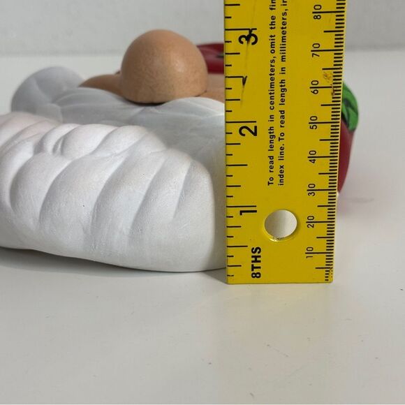 Handpainted Ceramic Santa Face Christmas Decor Wall Hanging - Picture 8 of 8